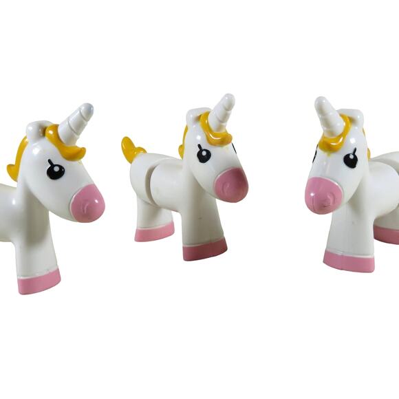 Unicorn Corn Cob Holders Set of 3- White Pink Yellow Kitchen Gadgets - Picture 10 of 11